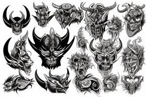 detailed devil tattoo idea