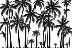 I want a palm tree with three doves flying out of the tree. This will then be followed with roots which will go down my back and within the roots I will have Arabic writing tattoo idea