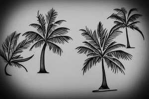 I want a palm tree with three doves flying out of the tree. This will then be followed with roots which will go down my back and within the roots I will have Arabic writing. I only want one tree tattoo idea