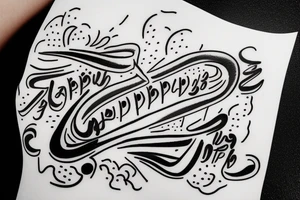 Japanese calligraphy that means "Choose happiness" tattoo idea