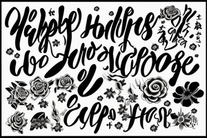 calligraphy "Choose happiness" tattoo idea