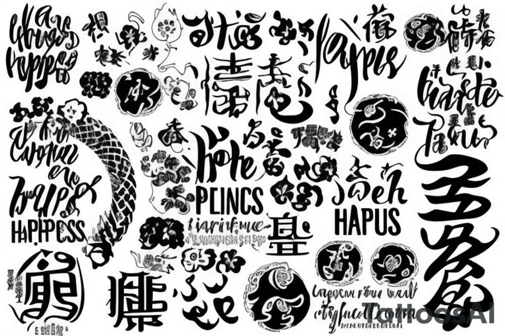 calligraphy "Choose happiness" tattoo idea
