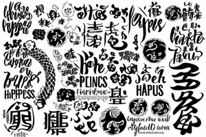calligraphy "Choose happiness" tattoo idea