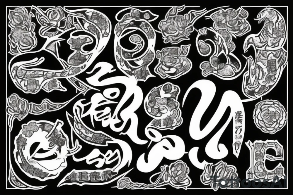 calligraphy 幸せを選ぶ tattoo idea