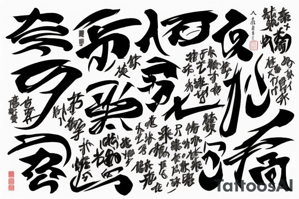 calligraphy 幸せを選ぶ tattoo idea