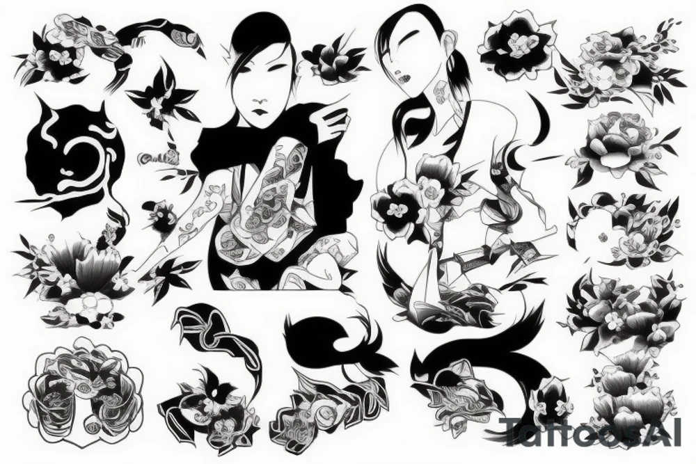 幸せを選ぶ top down tattoo idea