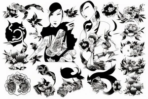 幸せを選ぶ top down tattoo idea