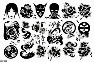 幸せを選ぶ top down tattoo idea