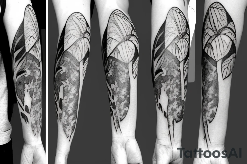 Koala hanging on branch tattoo idea