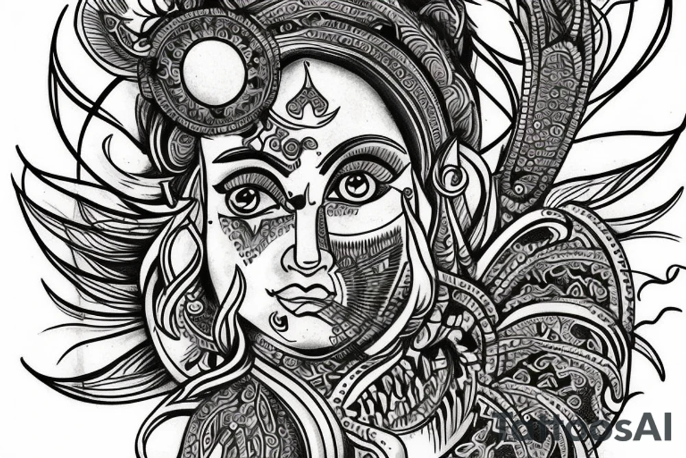 Design a tattoo related to shiva photography and travel tattoo idea