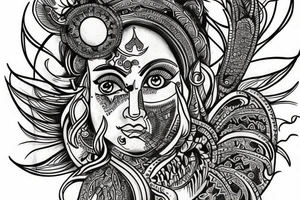Design a tattoo related to shiva photography and travel tattoo idea