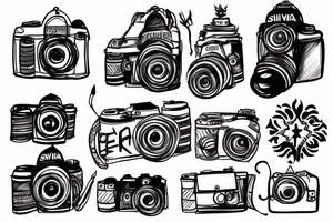 Shiva travelling with camera tattoo idea