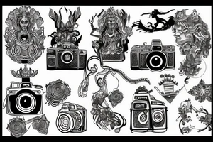 Shiva travelling with camera tattoo idea