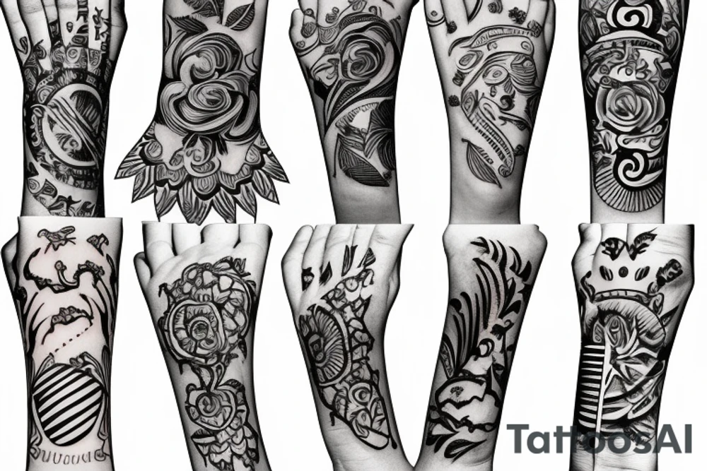 Six hand tattoo idea