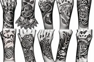 Six hand tattoo idea