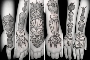 Six hand tattoo idea