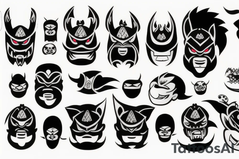 oni mask tattoo idea