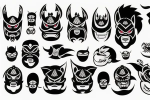 oni mask tattoo idea
