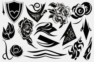 foil fencing blade pierce through G and 7 tattoo idea
