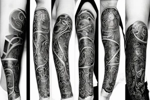 foil fencing blade pierce through G and 7 tattoo idea
