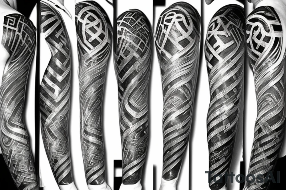 foil fencing blade pierce through G and 7 tattoo idea