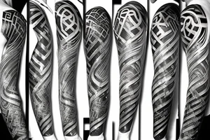 foil fencing blade pierce through G and 7 tattoo idea