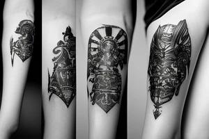 foil fencing blade pierce through G tattoo idea