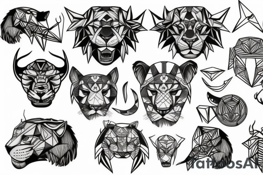 smilodon head tattoo idea