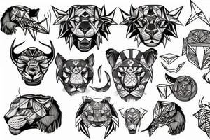 smilodon head tattoo idea