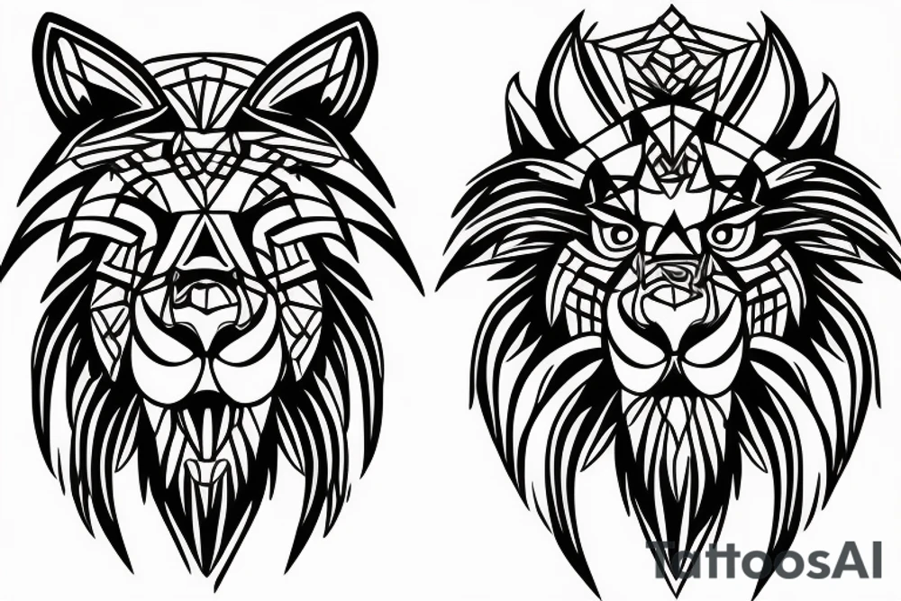 smilodon head tattoo idea