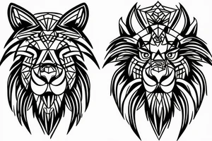 smilodon head tattoo idea