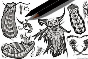 Dagger moth tattoo idea