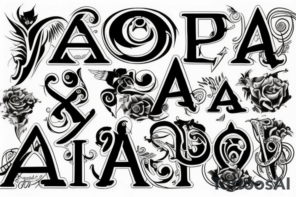 Typography of Adrian tattoo idea