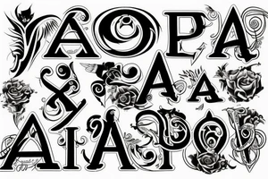 Typography of Adrian tattoo idea