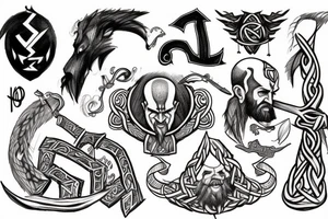 Mimir,kratos,rune,odin tattoo idea