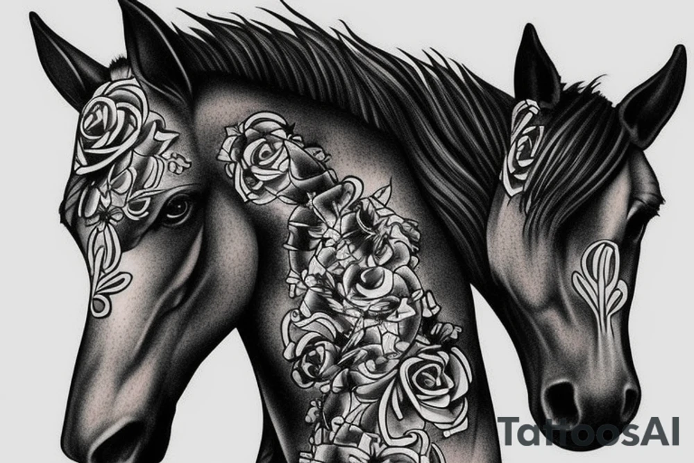 Horse black Jorge tattoo idea