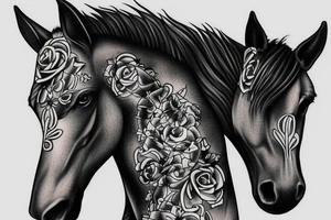 Horse black Jorge tattoo idea