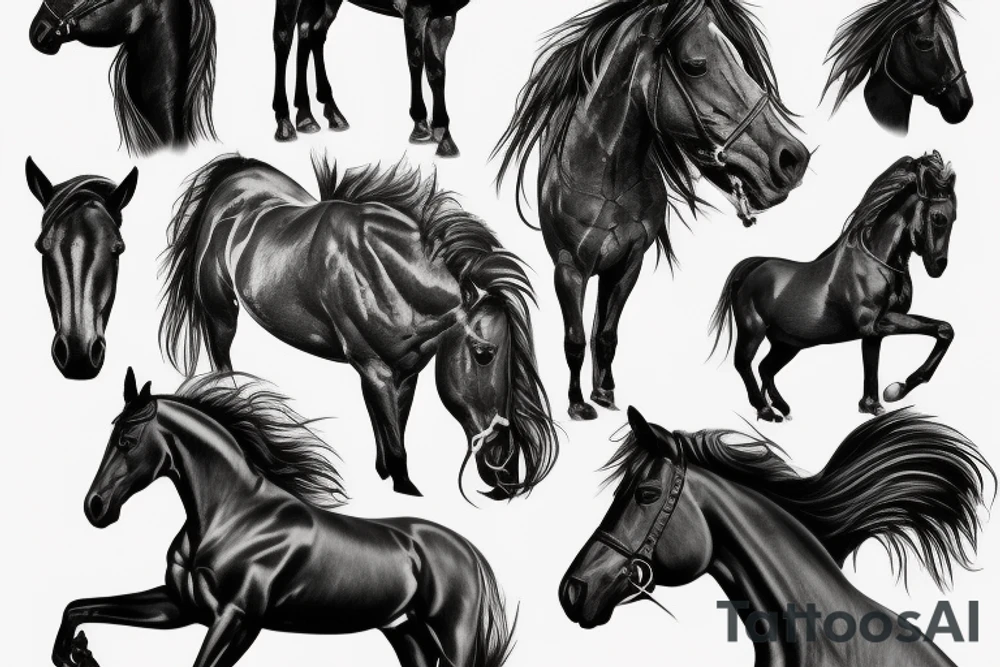 Horse black Jorge tattoo idea