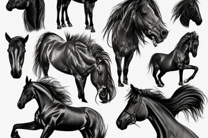 Horse black Jorge tattoo idea