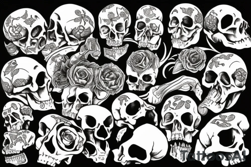 Core on pile of bones tattoo idea