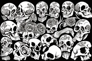 Core on pile of bones tattoo idea
