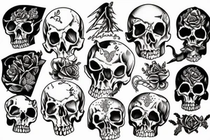 Core on pile of bones tattoo idea
