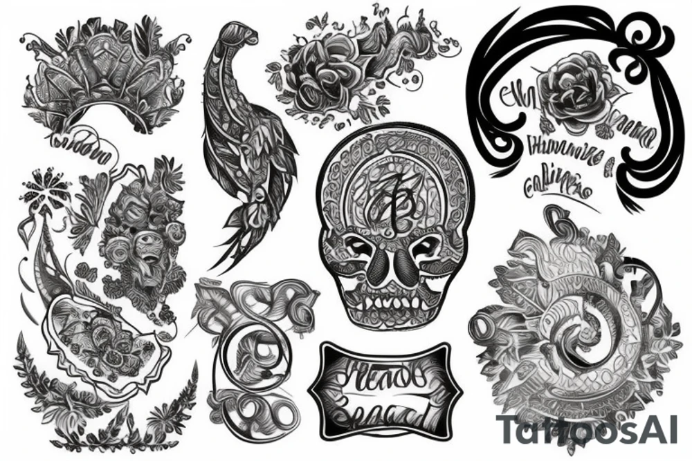 , Spanish heritage, French heritage, and African heritage tattoo idea