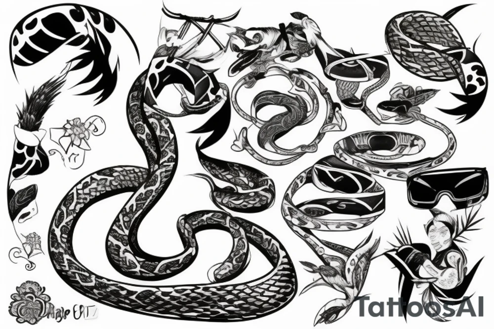 Pit viper tattoo idea