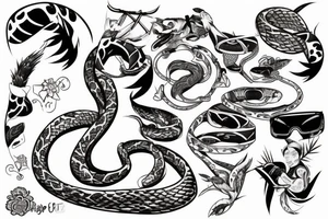 Pit viper tattoo idea
