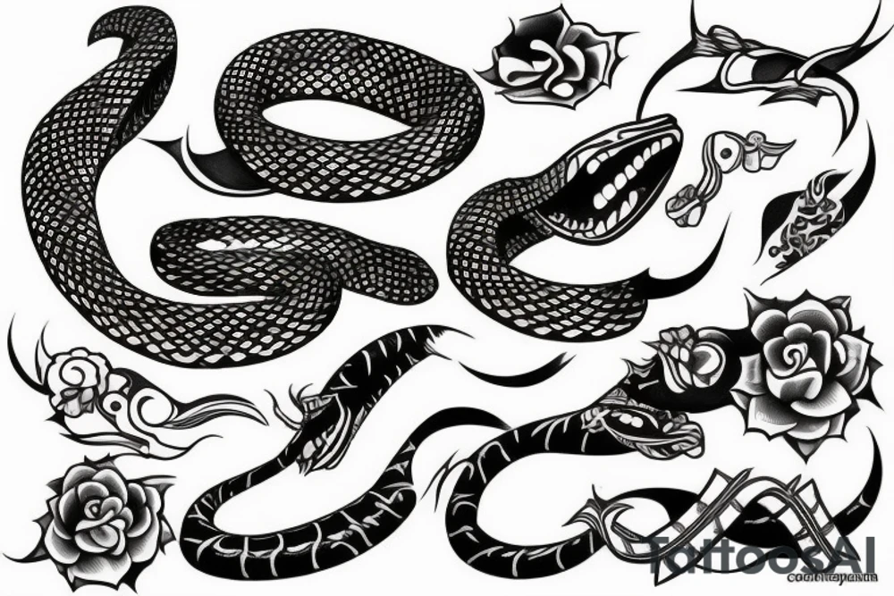 Pit viper tattoo idea