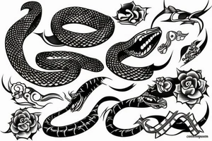 Pit viper tattoo idea