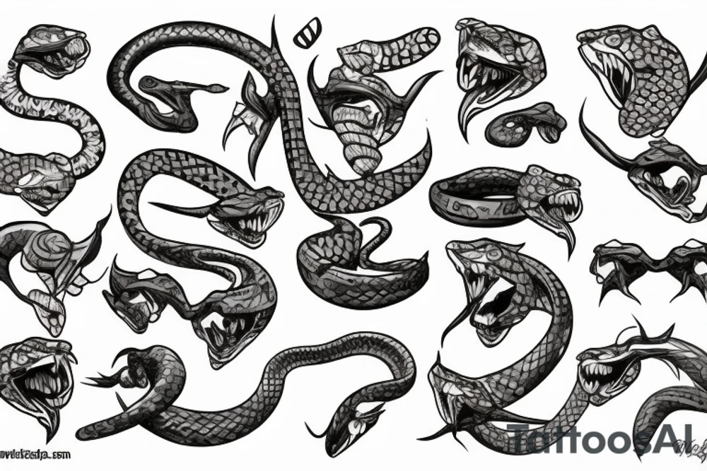 Pit viper tattoo idea