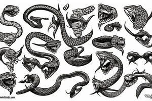 Pit viper tattoo idea