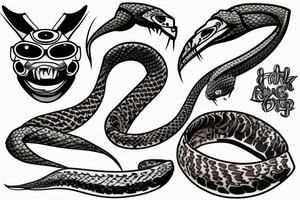 Pit viper tattoo idea